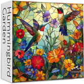 Puzzle 1000 Teile mit farbenfrohem Blumenkolibri